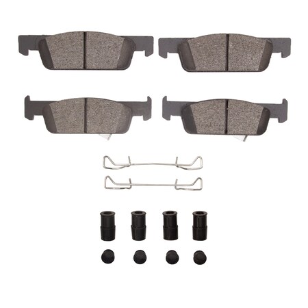 Dynamic Friction Co 3000 Ceramic Brake Pads and Hardware Kit, Low Dust, Low Copper Ceramic, 100% Asbestos-free, Front 1310-1955-01